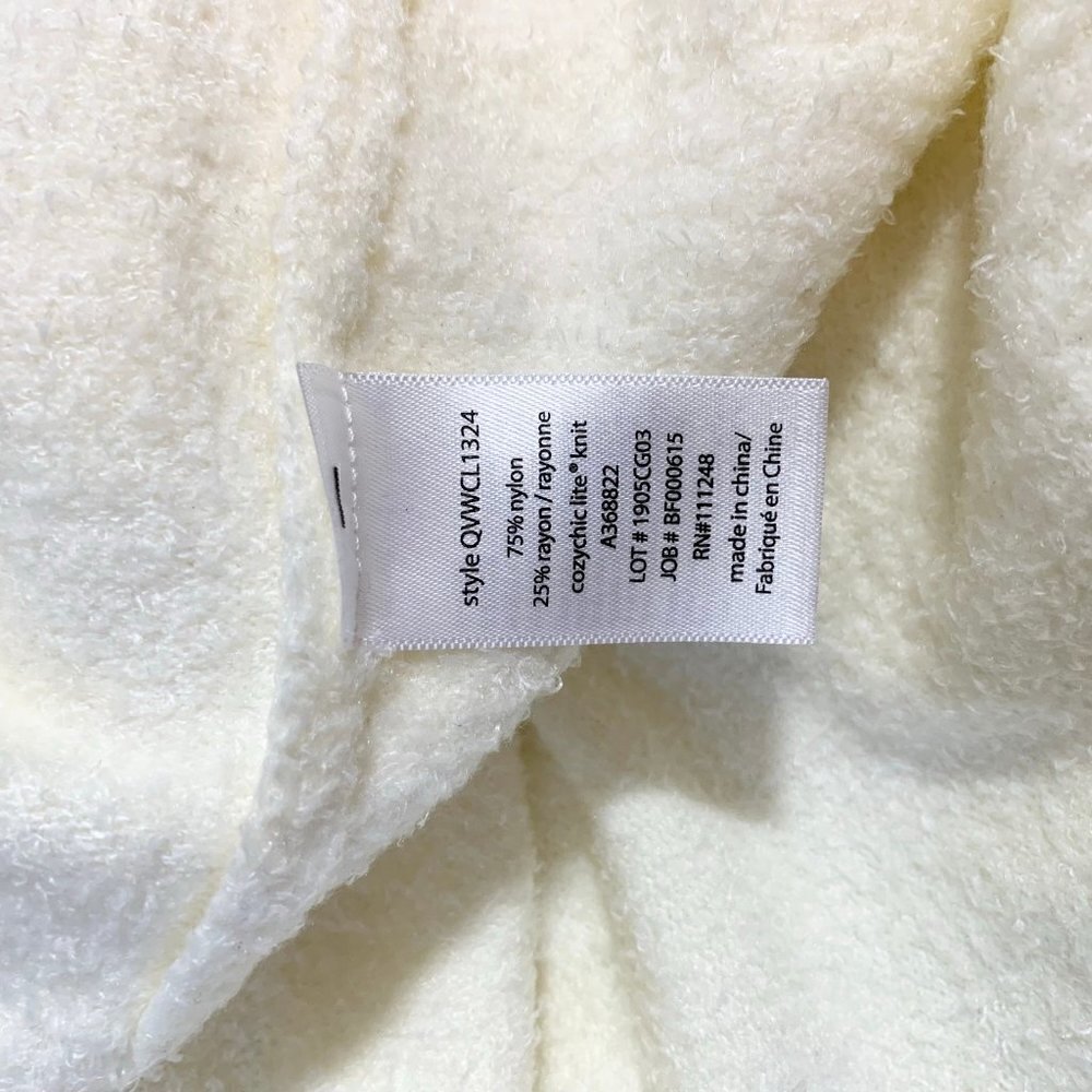 Barefoot Dreams CozyChic Lite Cardigan Women‎ XS Cream Hooded Open Front Pockets - Picture 9 of 11